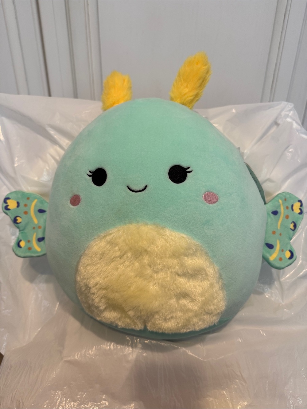 NWT Squishmallow Connie Mint and Yellow Plush 12”